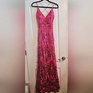 EUC B. Darlin sequin prom evening gown. Size 3/4.